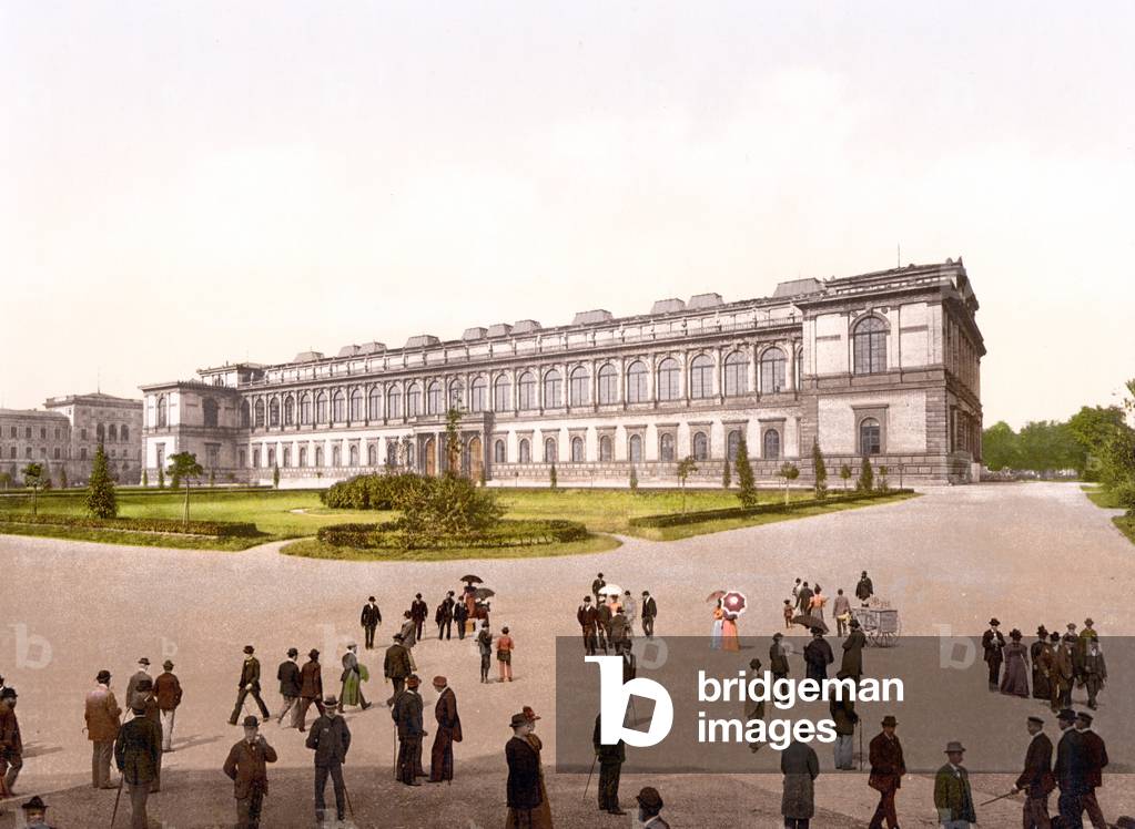 Old Pinakothek, Munich, pub. c.1895 (postcard chromolithograph)
