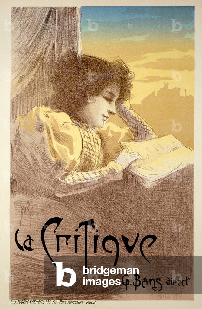 Poster Advertising 'La Critique', late 19th century (colour litho)