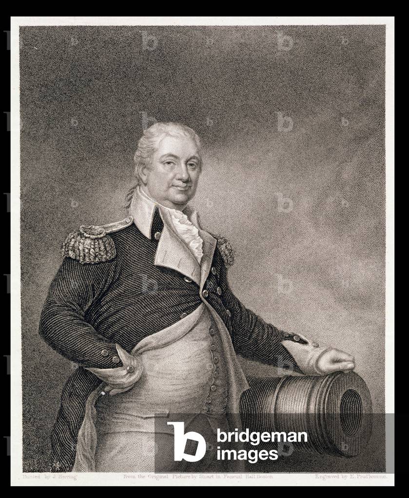 "Major General Henry Knox (1750-1806) graviert von John Francis Eugene Prud'Homme (1800-92) (gravieren)", 19. 