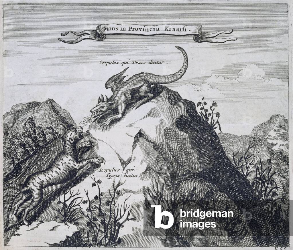 "Ein Berg in der Provinz Jiangxi mit Lumpen bekannt als der Drache und der Tiger", 1667 von Dutch School