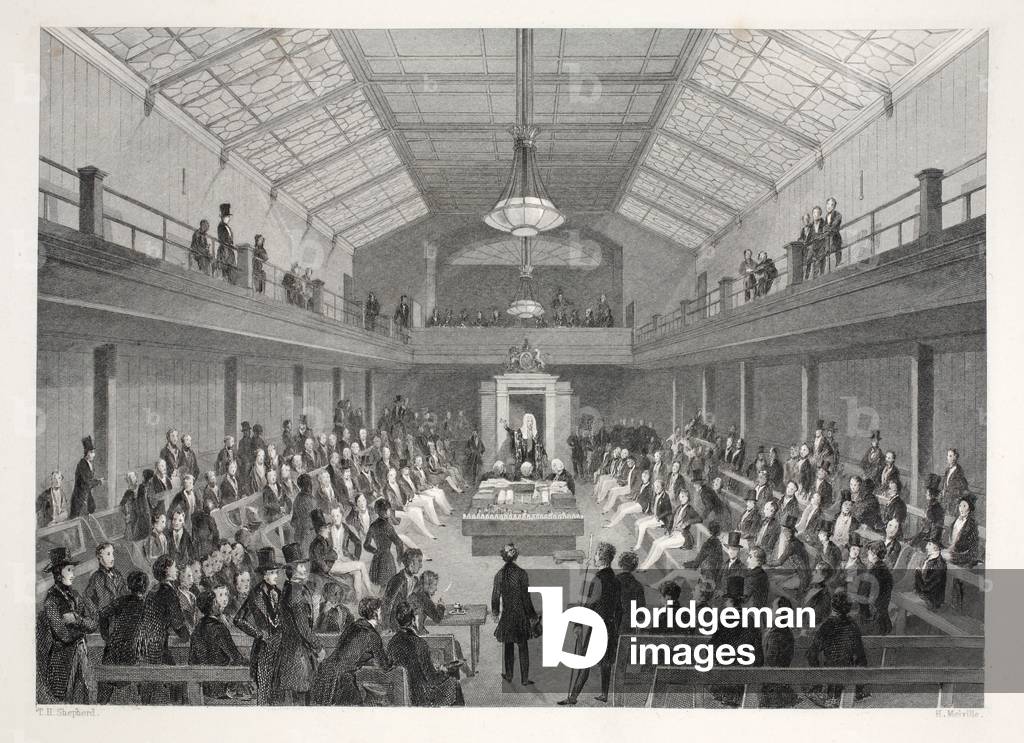 House of Commons, from 'London Interiors with their Costumes and Ceremonies' pub. Joseph Mead, London, c.1843 (steel engraving)