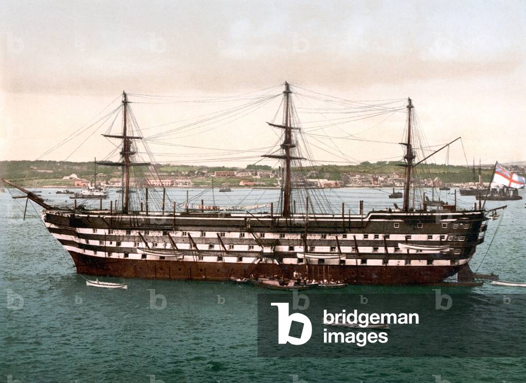 The Impregnable, Plymouth (hand-coloured photo)