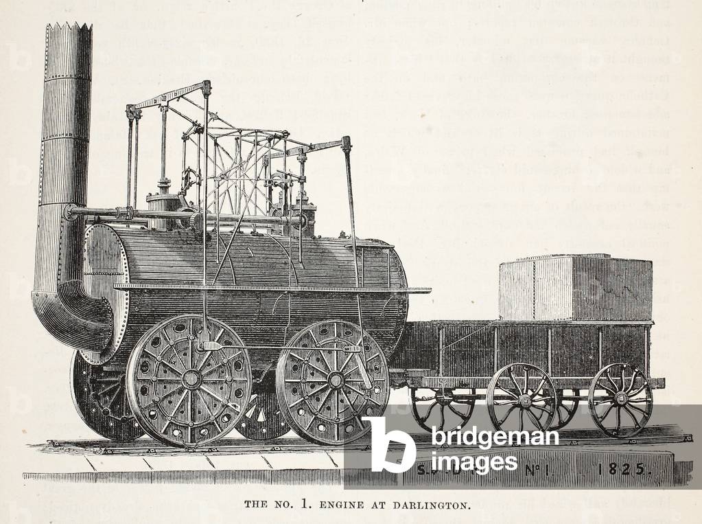 The No. 1 Engine at Darlington (litho)