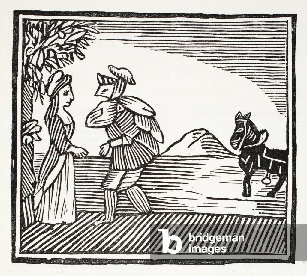 A Gentleman going to consult with Mother Bunch, illustration from 'Chap-books of the Eighteenth Century' by John Ashton, pub. 1882 (litho)