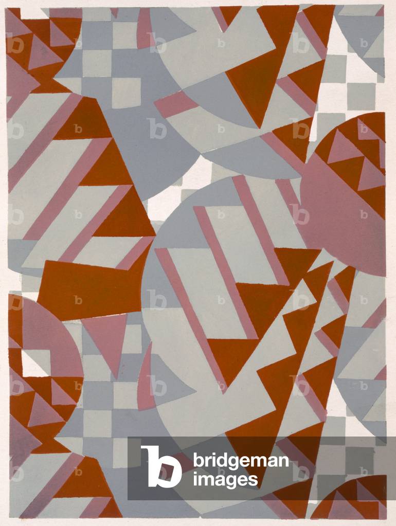 Composition de Stephany, un disegno di carta da parati da, 'Le decor moderne dans la tenture et le tissut', pu