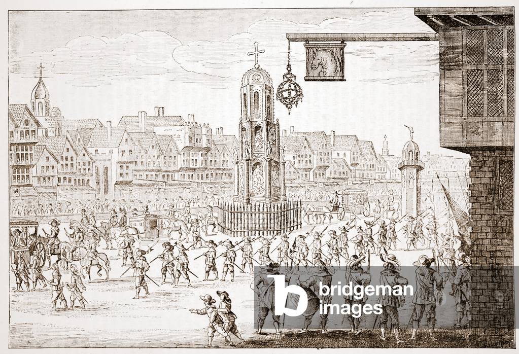 Ancient View of Cheapside, from La Serre's 