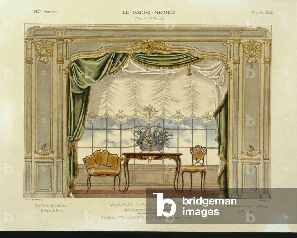 Bay Window Louis XV Style, from Le Garde-Meuble, Pub. Paris, c.1890 (colour litho)