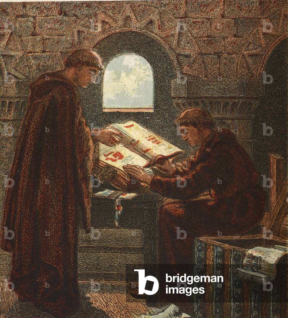 Domesday Book, pub. 1890 (colour lithograph)