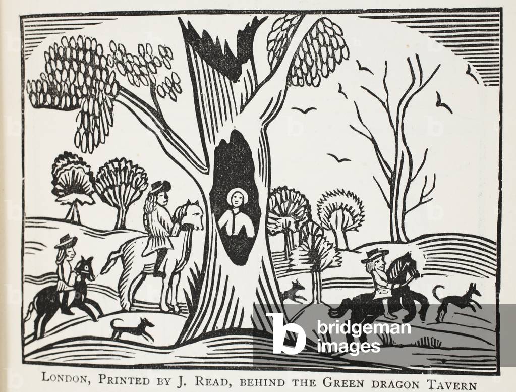 The Distressed Child in the Wood, or The Cruel Unkle, illustration from 'Chap-books of the Eighteenth Century' by John Ashton, pub. 1882 (litho)