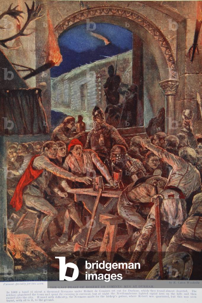 "L'ultima festa di Robert de Comines 'uomini a Durham", 20th Secolo di Richard Caton II Woodville