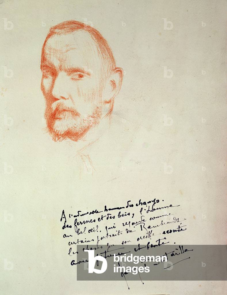 Jules Renard (1864-1910) from 'Tetes et Pensees' 1901 (colour litho)