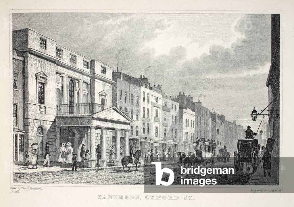 The Pantheon, Oxford Street, from 'London and it's Environs in the Nineteenth Century' pub. Jones & Co., 1827-1829 (engraving)