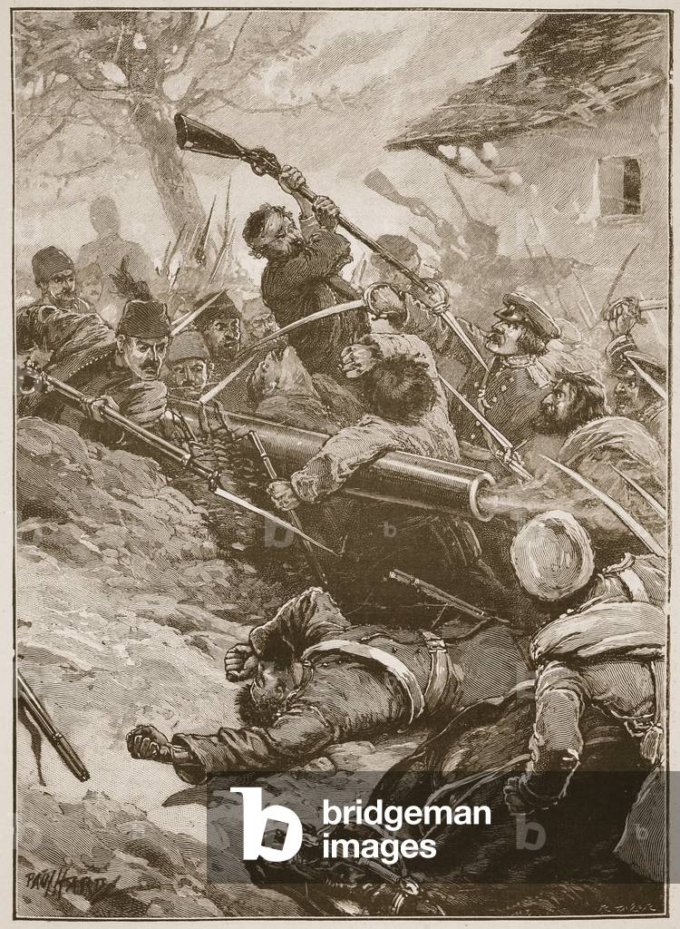 “Dann folgte ein überwältigenden Ansturm”, Illustration aus “Schlachten des neunzehnten Jahrhunderts” von Arch