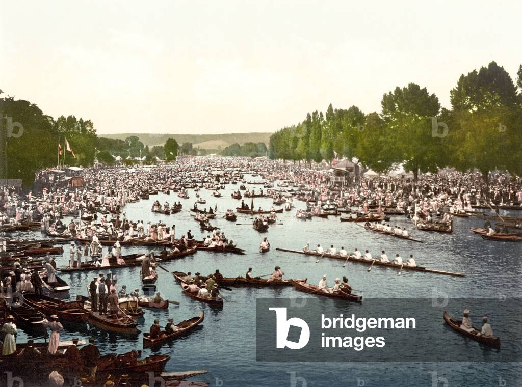 The Regatta Course I, Henley-on-Thames (hand-coloured photo)