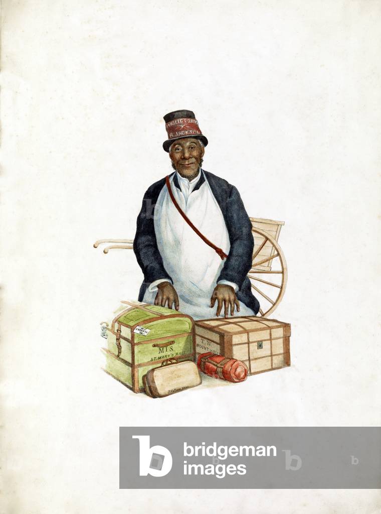 Public Porter B. Jackson, pub. 1883 (hand-coloured engraving)