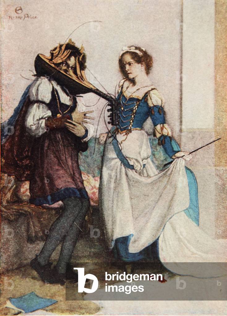 The Gentle Katherine, The Taming of the Shrew, Act II Scene 1, illustration from 'Tales from Shakespeare' by C