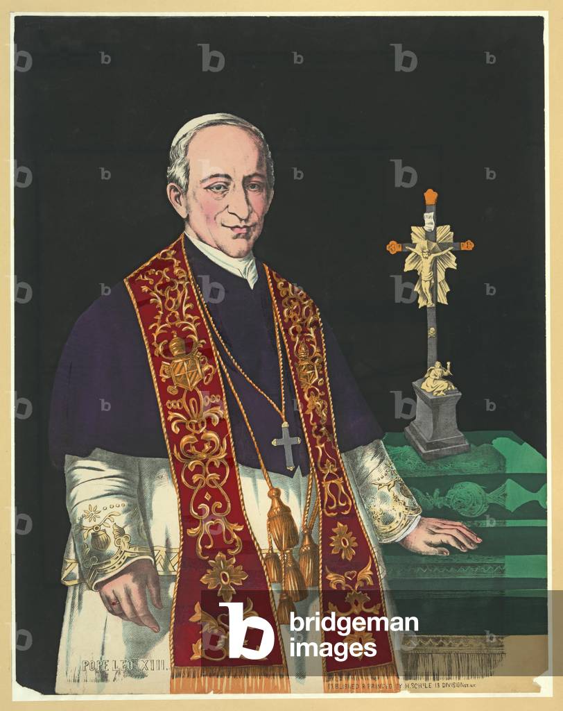 Pope Leo XIII, pub. 1878 (colour litho)