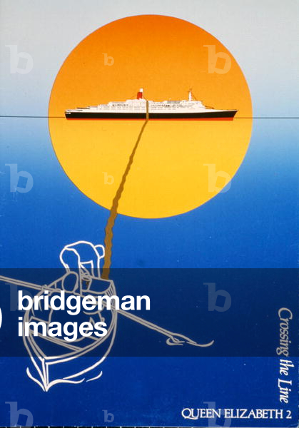 la regina Elisabetta II attraversando la linea (colore lito)