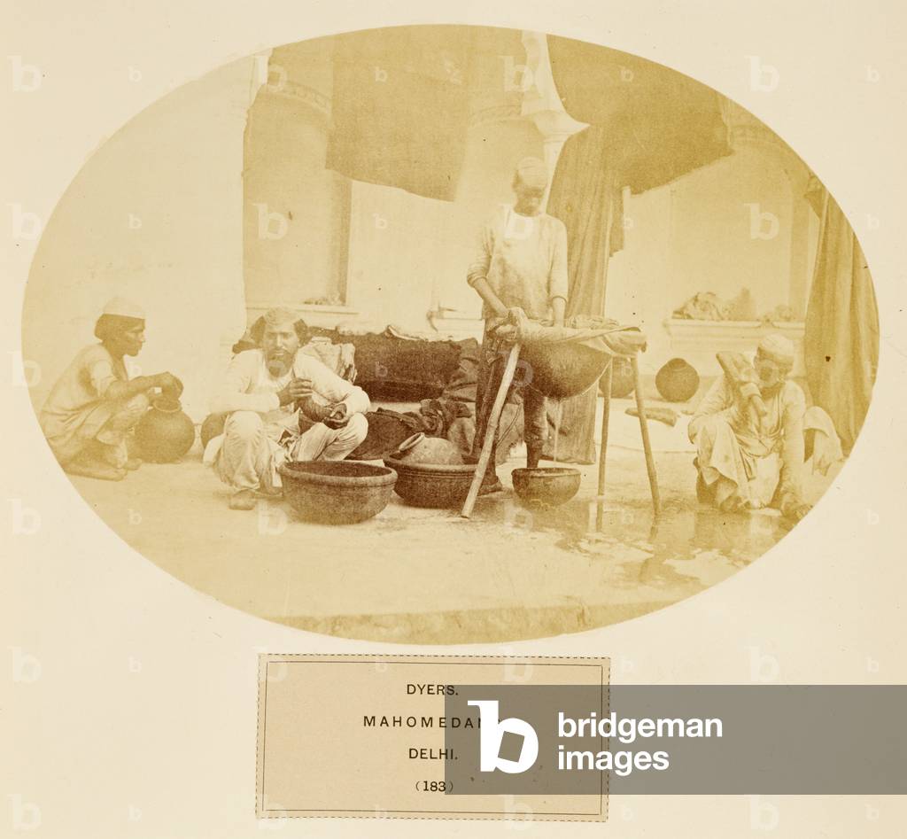Dyers, Mahomedans, Delhi, from 'The People of India', by J. Forbes Watson, published 1868 (albumen print)