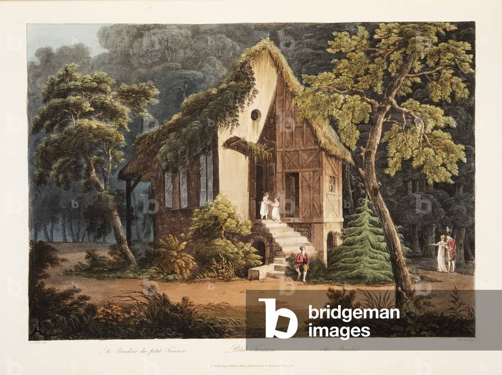 Petit Trianon, The Boudoir,  illustration from 'Versailles, Paris and Saint Denis',  pub. 1805 (aquatint)