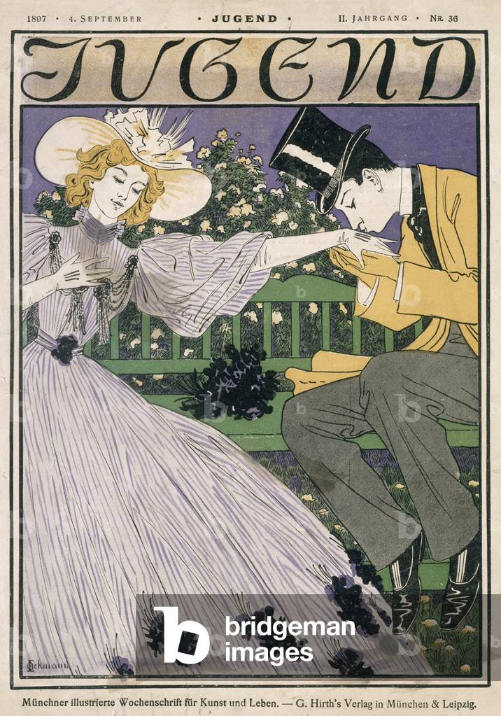 Front cover of Jugend Magazine, 4th September, 1897 (colour litho)