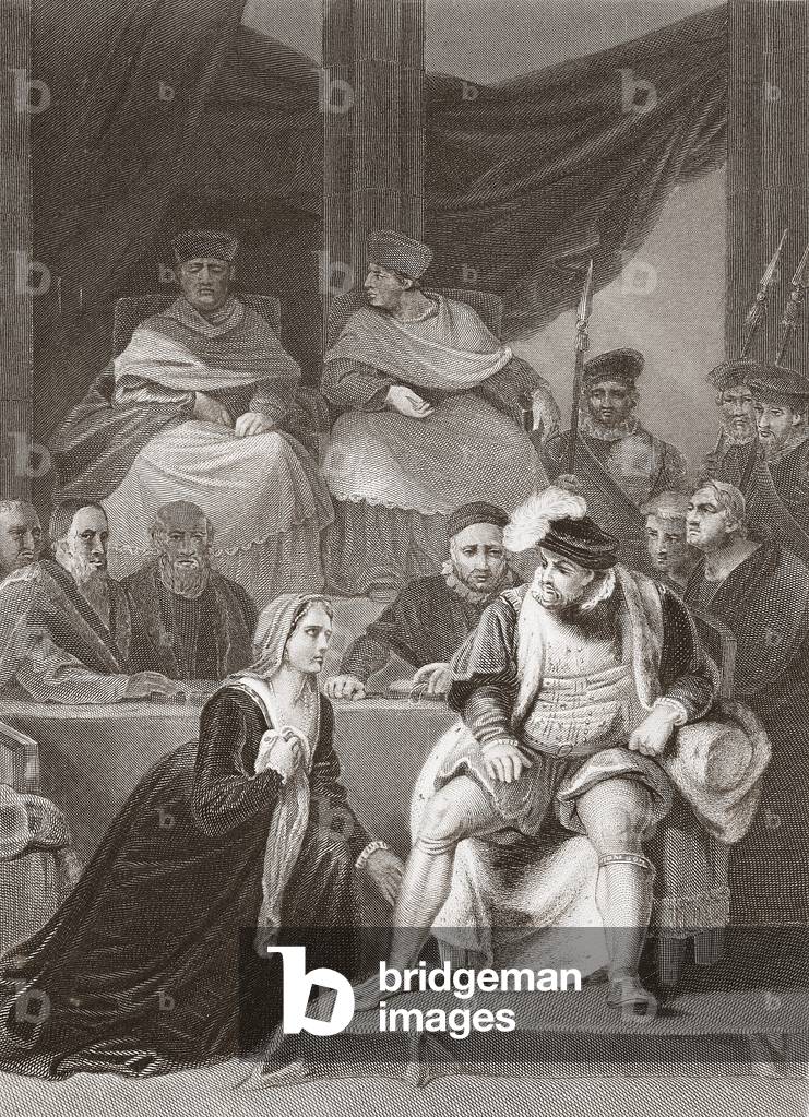 Trial of the Marriage of Henry VIII, engraved by A.H. Payne (litho)