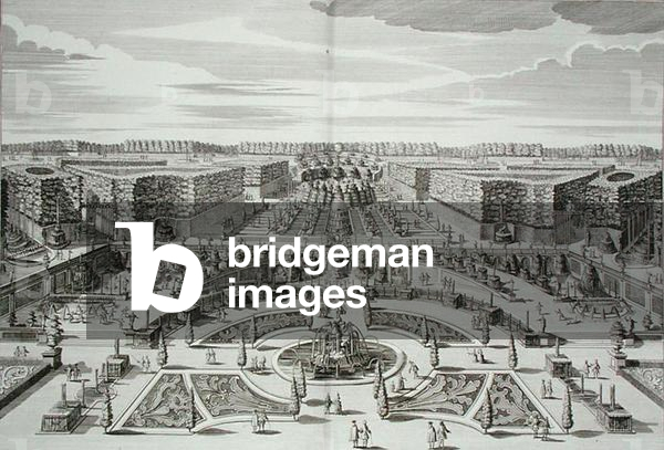 The Great Cascade of the Princely Pleasure Palace and Gardens, Berlin, engraved by Karl Remshard (1678-1735), published c.1711-16 (engraving)