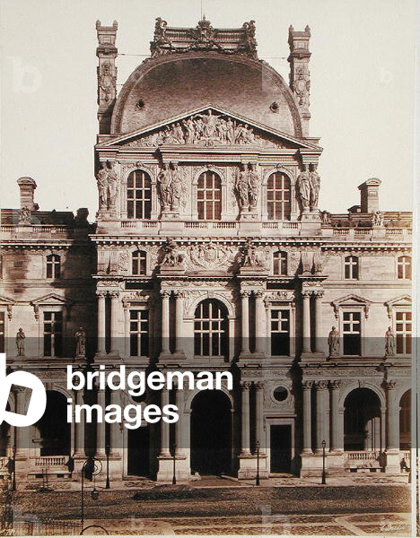 The Pavilion Richelieu of The Louvre (b/w photo)
