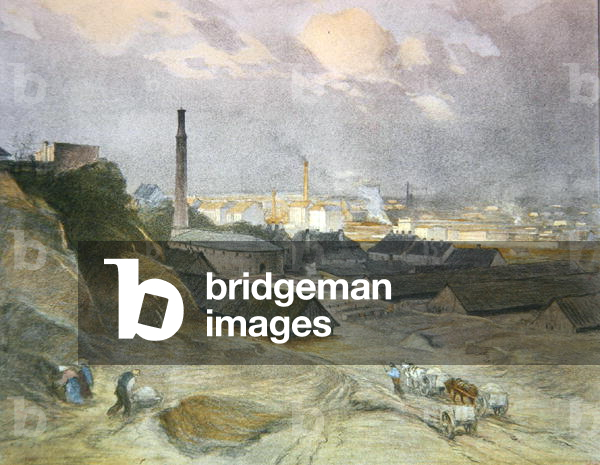 Brickworks at Heiligenstadt, published in Vienna (colour litho)