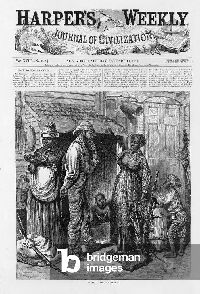 Waiting for an Offer, pub. 1874 (engraving)