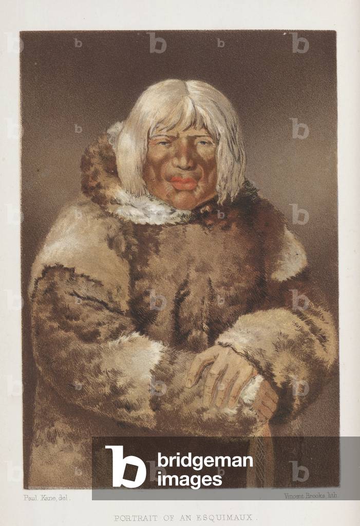 Portrait of an Esquimaux, pub. 1859 (colour litho)