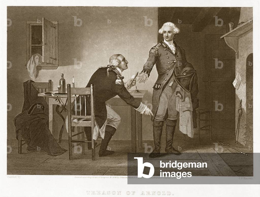 Treason of Arnold, pub. 1874 (engraving)
