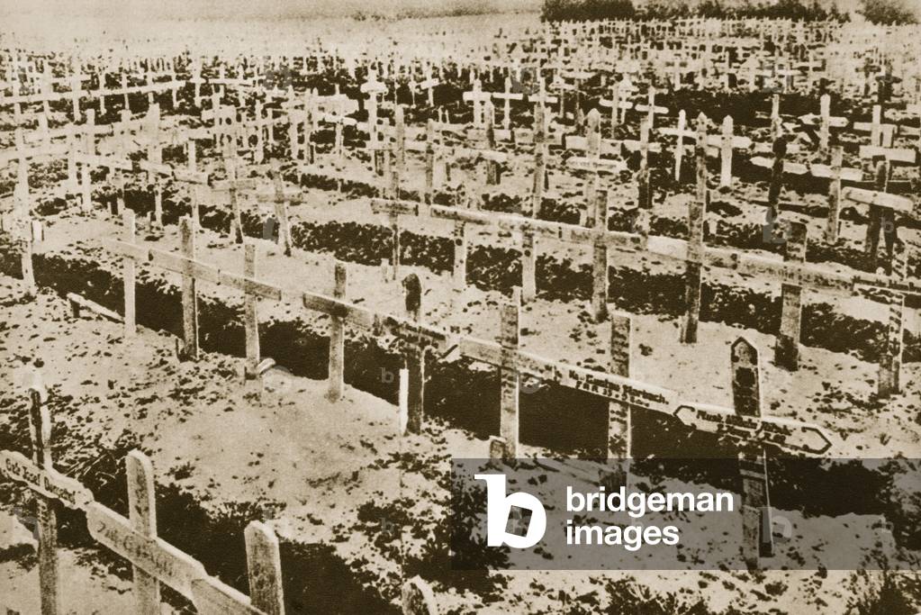 Im Westen nichts Neues: Ein deutscher Friedhof in Frankreich (Sepia Foto)