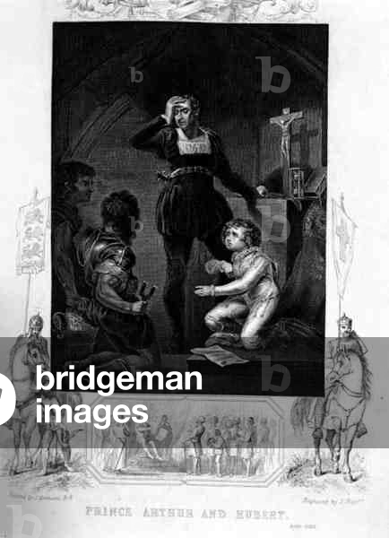 Prince Arthur and Hubert, in King John by William Shakespeare (1564-1616) engraved by J. Rogers (engraving)