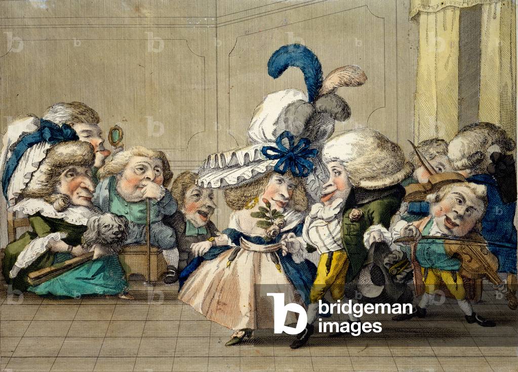 The Ball, c.1790 (hand-coloured engraving)