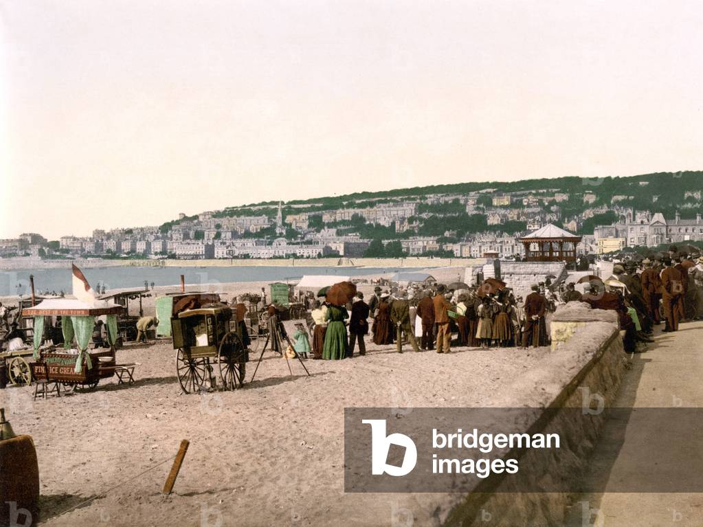 The Sands, Weston-Super-Mare (hand-coloured photo)