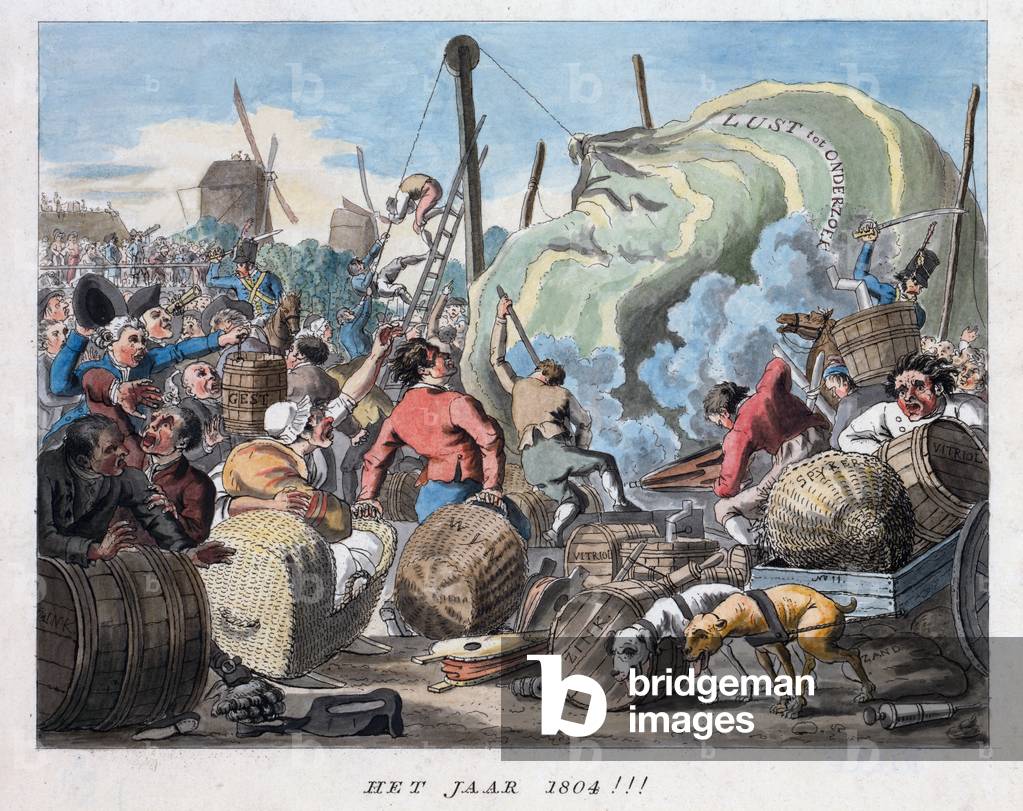 The Year 1804, (hand-coloured engraving)
