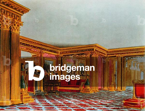 il d'oro da disegno Camera, Carlton Casa, da 'La storia delle residenze reali, inciso da Thomas Sutherland (b.