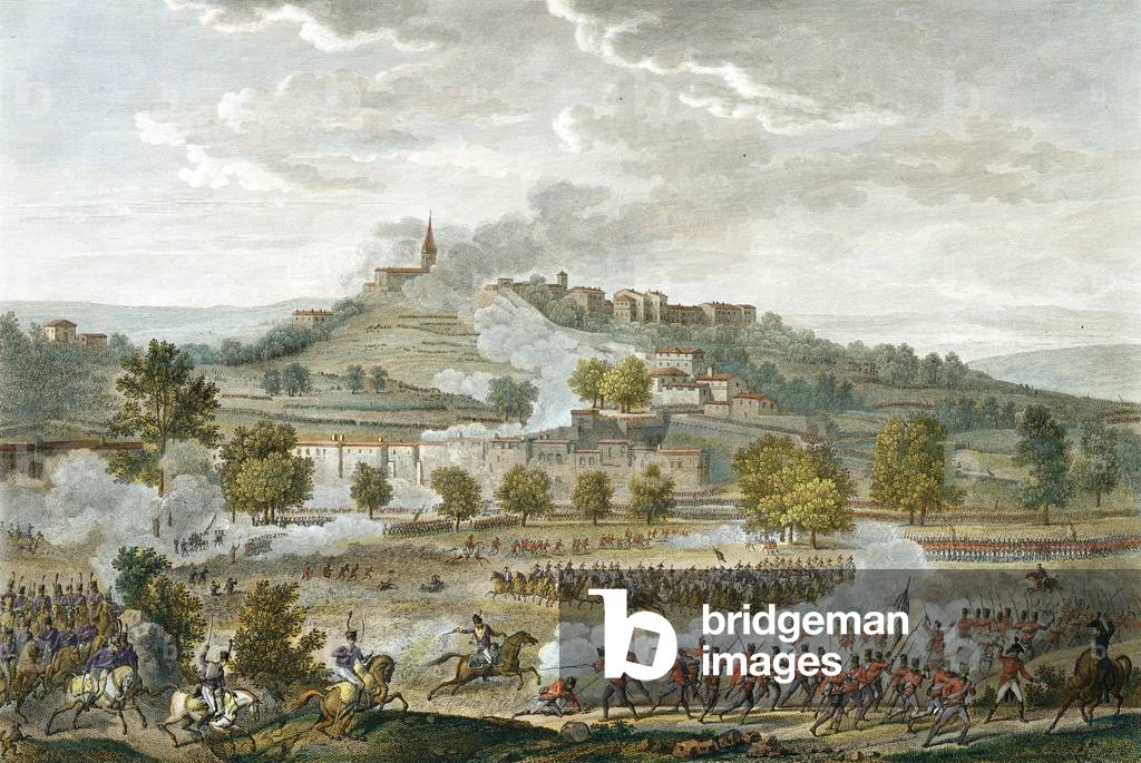 The Battle of Montebello and Casteggio, 20 Prairial, Year 8 (9 June 1800) engraved by Jean Duplessi-Bertaux (1747-1819) (aquatint)