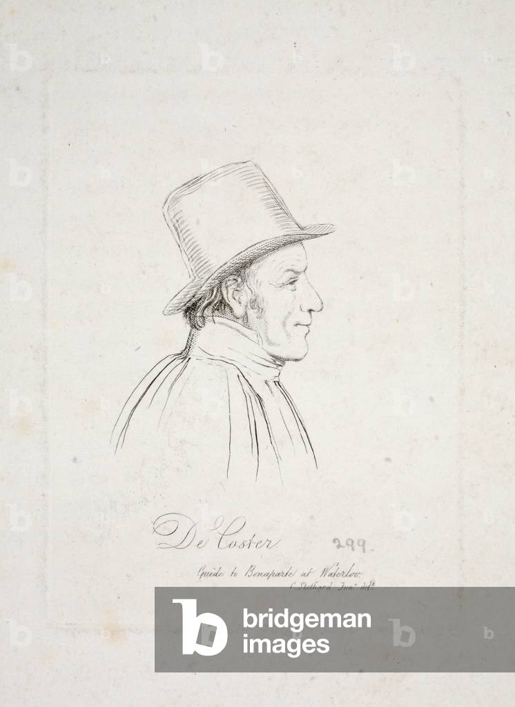 De Coster, guide to Bonaparte at Waterloo (engraving)