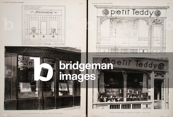 Designs for Parisian shop facades, c.1910-25 (litho)