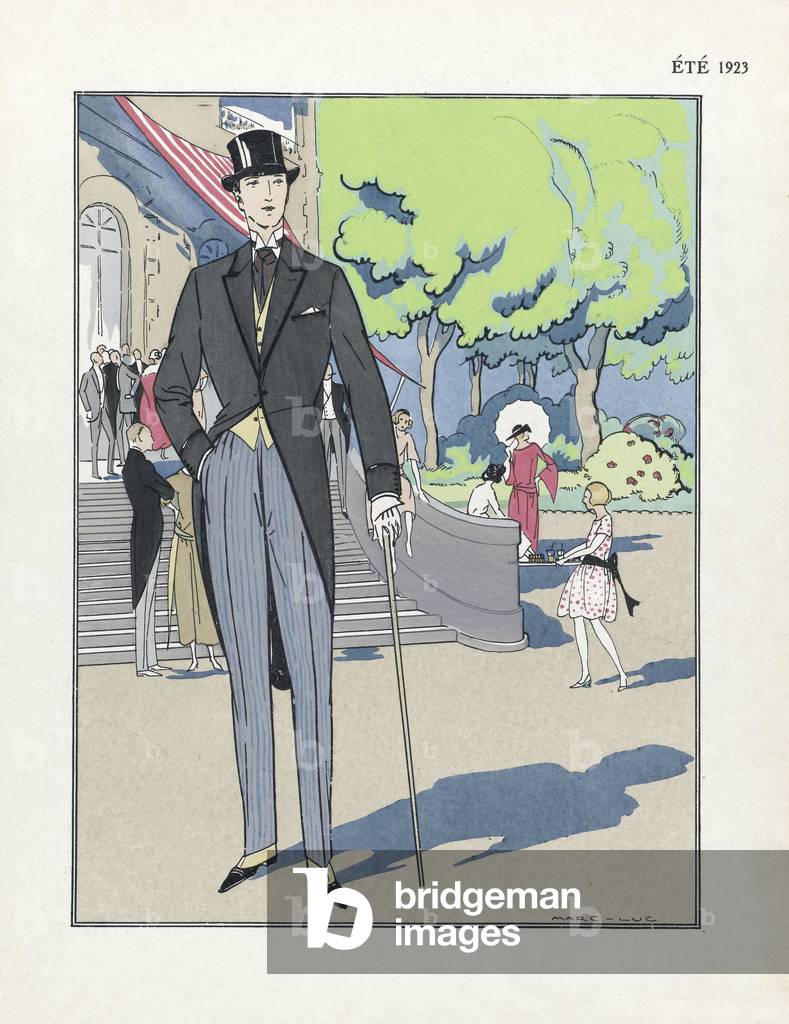 Morning Dress by Marc-Luc, pub. 1923 (pochoir print)