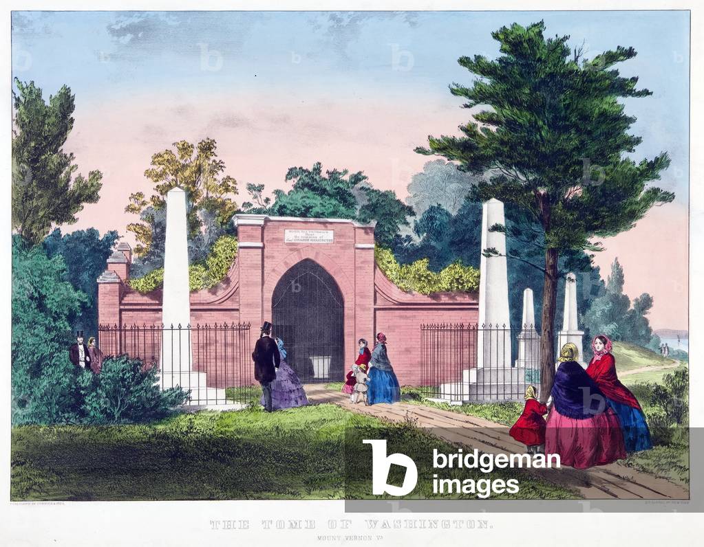 The Tomb of Washington, Mount Vernon, Va., pub. c.1857 (colour litho)