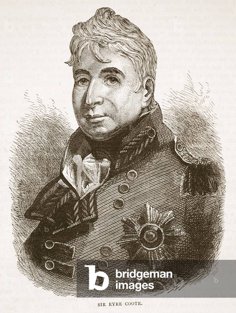 Sir Eyre Coote, illustration from 'Cassell's Illustrated History of India' by James Grant, pub. 1879 (litho)