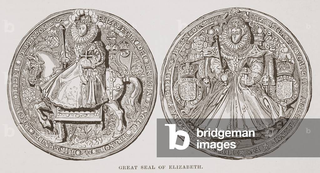 Great Seal of Elizabeth I (litho)