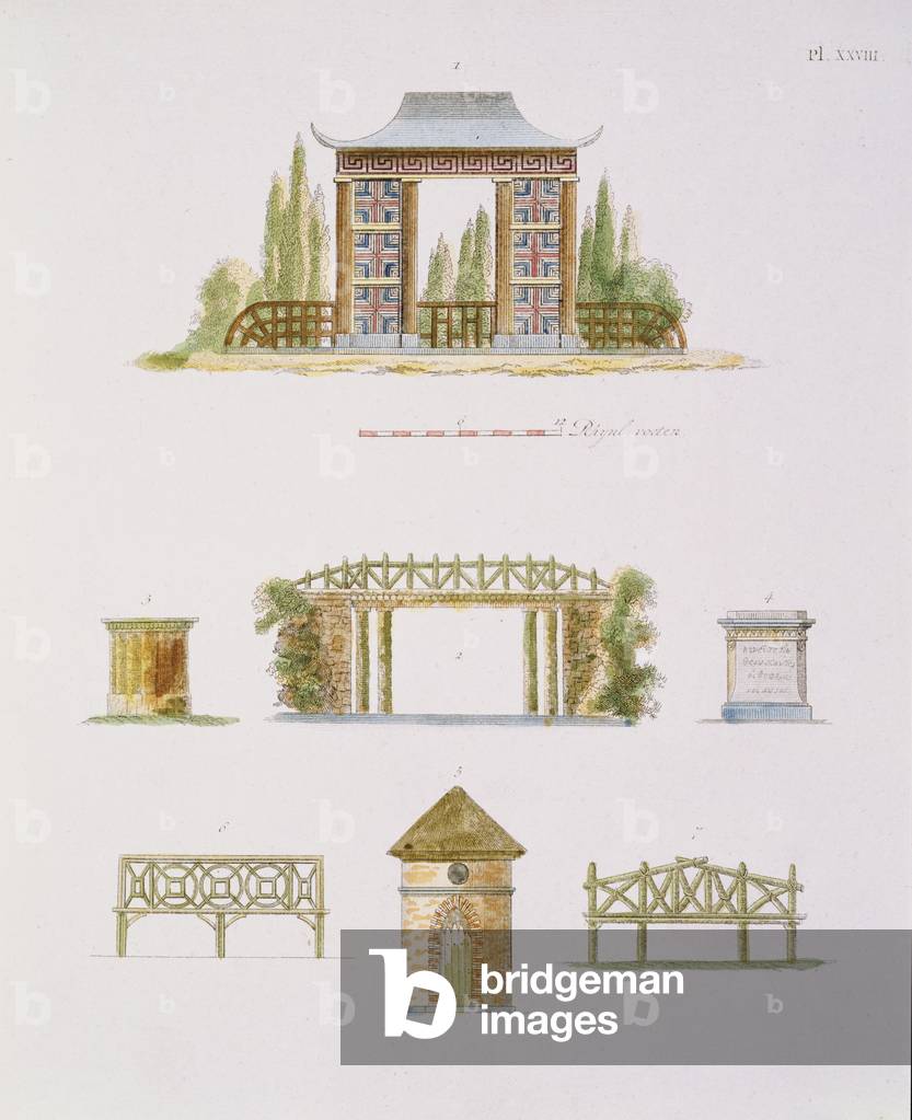"Decorazioni da giardino", 1802 di Dutch School