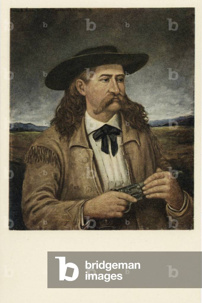 James Butler (Wild Bill) Hickok (1817 - 1876), (colour litho)