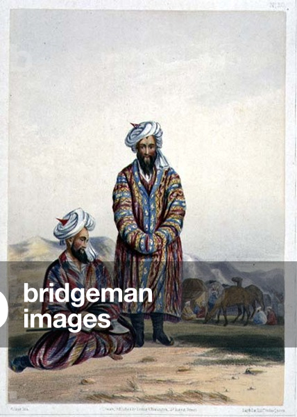 Oosbegs of Mooraud Bey, plate 20 from 'Scenery, Inhabitants and Costumes of Afghanistan', engraved by W.L. Walker, 1848 (litho)