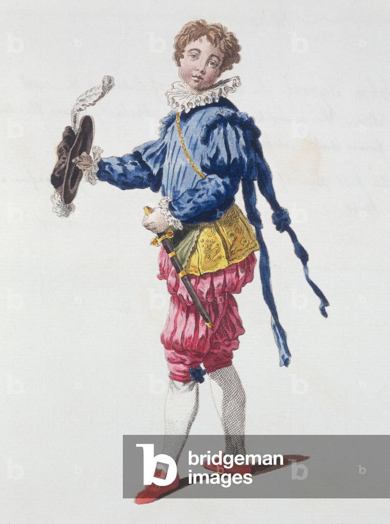 Pageboy am Hof während der Herrschaft von Edward VI (Gravur)
