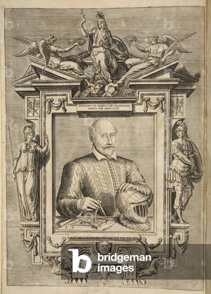 Frontispiece, from Le Diverse Et Artificiose Machine Del Capitano Agostino Ramelli, pub. 1588 (Engraving) 